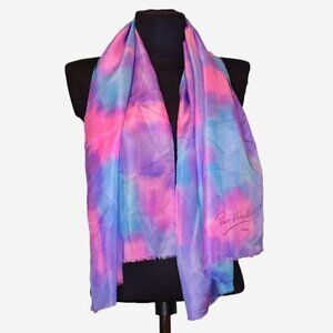 Vintage 1960s Remoy D'Urville 100% Silk Scarf